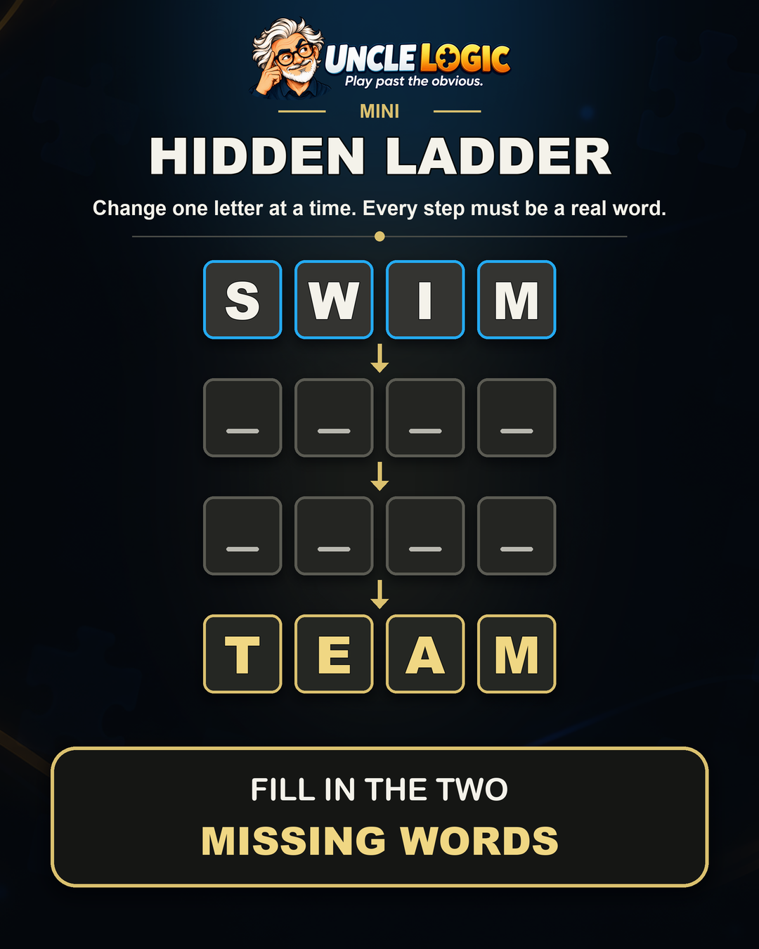 Approved Mini Hidden Ladder puzzle artwork for Thursday, October 8, 2026