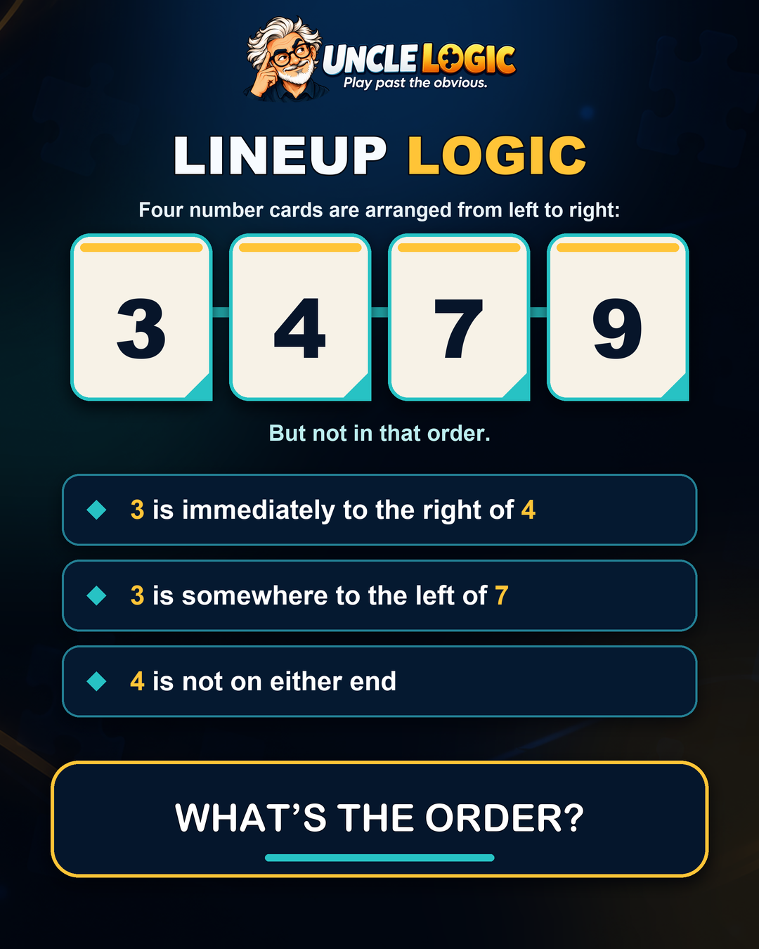 Approved Lineup Logic puzzle artwork for Friday, October 23, 2026